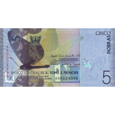 (598) ** PN76 Sao Tome e Principe 5 Dobras Year 2020